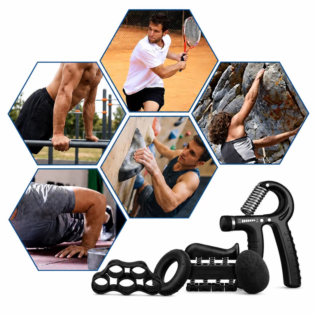 Combo Bandas Tubulares + Fortalecedor de Agarre – Gimnasio Portátil