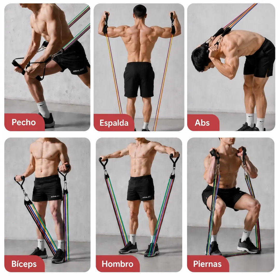 Kit Bandas Tubulares 11 en 1 – Gimnasio Portátil +33kg